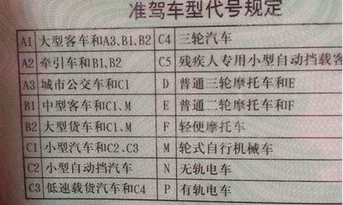 驾驶证开什么车明细_驾驶证开什么车明细图