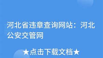 河北公安交管网违章查询_河北公安交管网违章查询系统